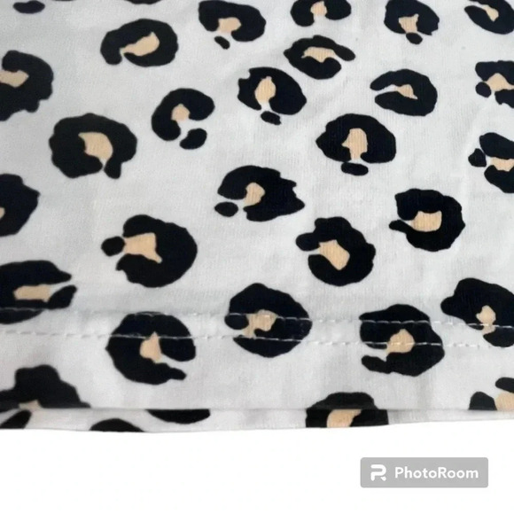 Never Fully Dressed Leopard Print T-shirt, White, Size M - Picture 8 of 8